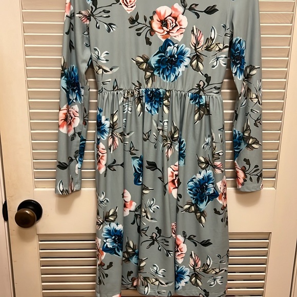 Girls Floral Dress, Long Sleeve, Size 2XL, NWOT - Picture 10 of 12